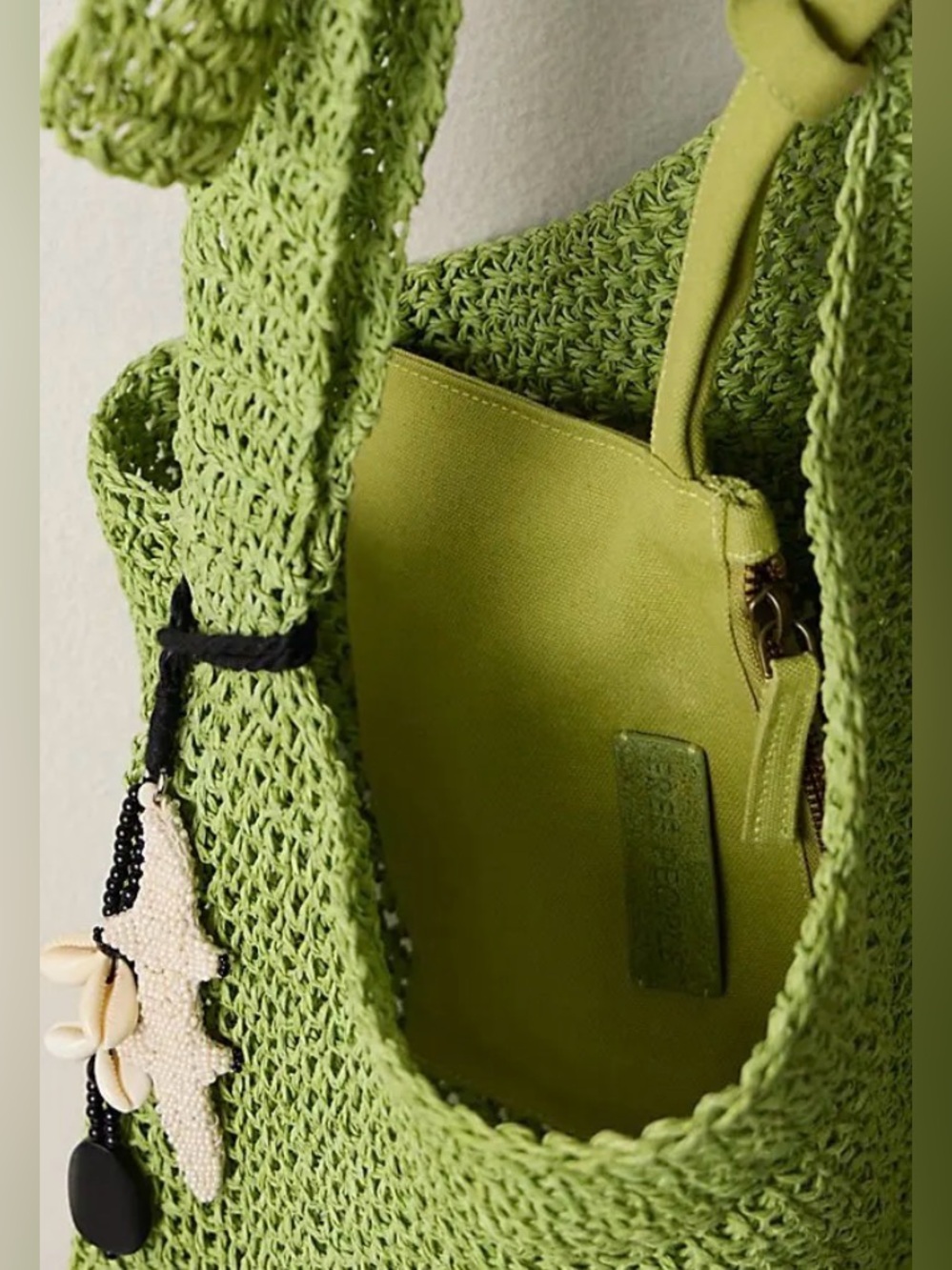 NWT Free People Coastal Crush Straw Tote - Picture 5 of 6